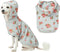 Blueberry Pet Floral Dog Hoodie, Rose Print Pullover Sweatshirt for Small Dogs, 10" Back Length, Stylish Grey