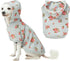 Blueberry Pet Floral Dog Hoodie, Rose Print Pullover Sweatshirt for Small Dogs, 10" Back Length, Stylish Grey