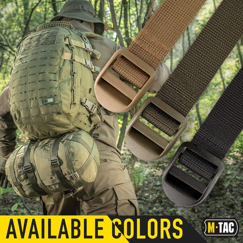 M-Tac Pack of 2 Utility Strap for Backpack Tactical Lashing for MOLLE Gear Plastic Buckle