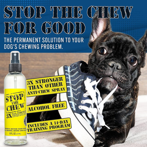 EBPP Stop The Chew Anti Chew Spray for Dogs, 8oz, Alcohol Free Dog Deterrent Spray