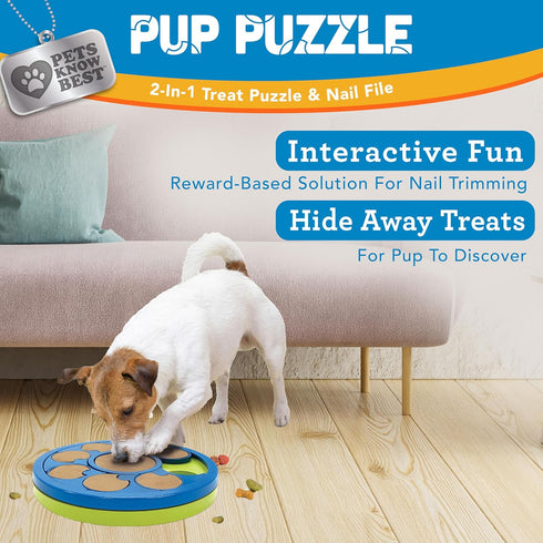 Trimmer, Pup Puzzle Interactive Dog Nail File Treat Dispensing Toy, Mentally Stimulating Nail Paw Care and Play Toy |