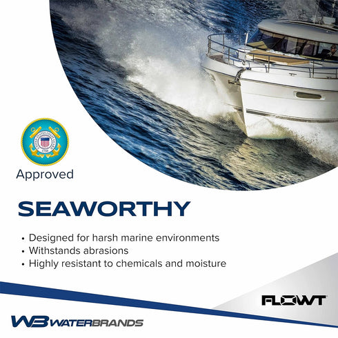 Flowt Boat Seat Cushion and Throw Cushion for Boat Safety USCG Approved Type IV, Life Cushion for Boat, Durable