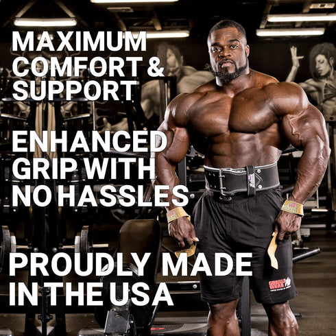 Schiek Sports Model 1000LLS Leather Weight Lifting Straps