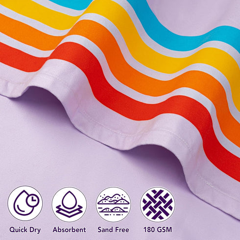 Sunset SUN CUBE Surf Poncho Changing Robe with Hood, Quick Dry Microfiber Wetsuit Changing Towel for Surfing Beach Swim