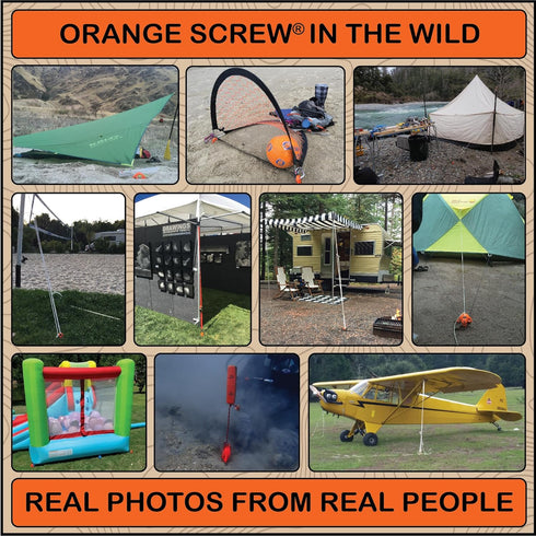 Ultimate Ground Anchors - Heavy Duty Screw-in Tent Stakes for High Wind, Sand, Canopies, Camping, Made in USA
