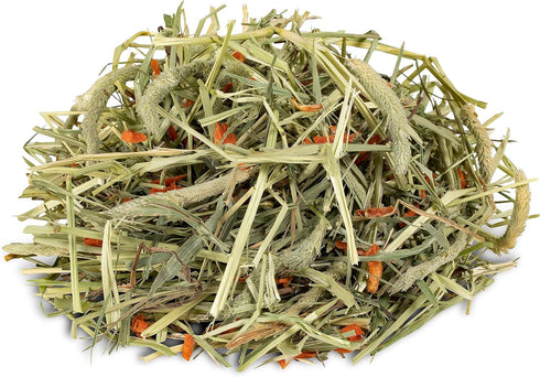 24 oz Kaytee Timothy Hay Plus Carrots for Pet Guinea Pigs, Rabbits & Other Small Animals