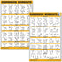 Palace Learning 2 Pack Suspension Workout Posters, Laminated Exercise Charts 18" x 24" Volume 1 & 2