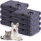 Chumia 8 Pcs Bulk Microfiber Towels for Drying Dogs, Absorbent Pet Bathing Supplies (40 x 24 Inch, Gray)