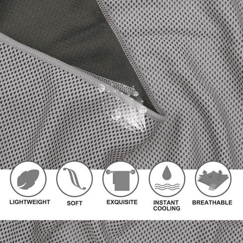 Tagefa 20 Pack, 40"x 12" Cooling Towels Cooling Rags Neck Wraps for Sports with Carrying Pouch, Gym Cooling Neck Towels