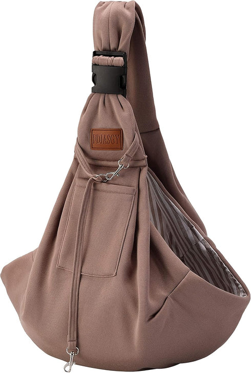 FDJASGY Small Dog Sling Cat Carrier, Adjustable Strap Hands Free Reversible Pet Puppy Travel Bag Backpack for Outdoor