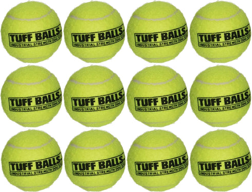 PetSport Yellow Tennis Ball Dog Toys, 12 Pack Small (1.8") Durable Felt & Rubber Balls for Fetch