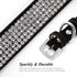 Pet Artist Cute Girl Rhinestone Suede Dog Collar for Small Dogs Cats, Bling Bowtie Collar, XS: Neck 7.5-10" (19-25cm)