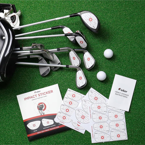 Golf Impact Tape - High-Resolution Strike Stickers for Iron, Wood & Fairway Clubs, Non-Residue Swing Training Aid