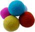 Wool Cat Balls - Safe, Silent Felt Ball Toys, Colorful Soft Quiet Kitty Toys, Unique for Cat Lovers, Hand Made in Nepal