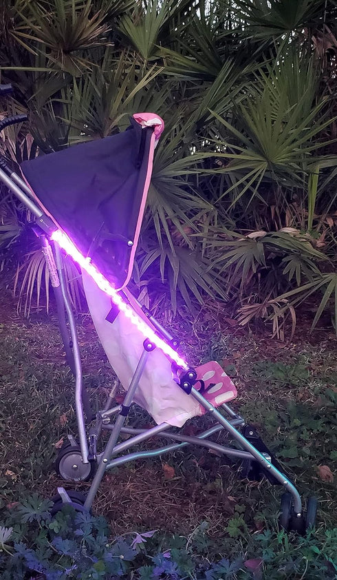 Third Kind Set 2 Stroller Lights Bike Lights of LED Rechargeable Lights with Straps