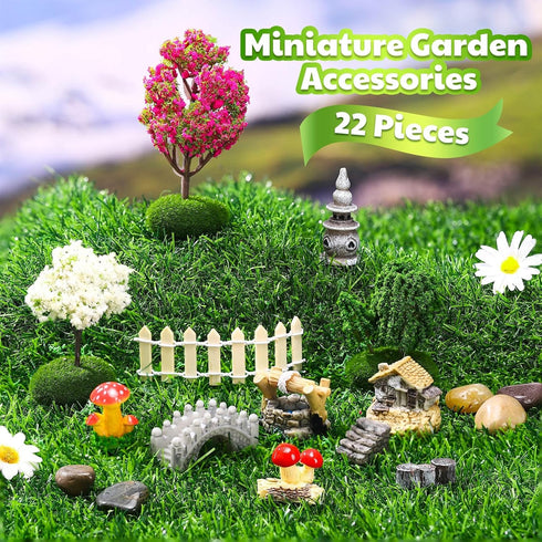 RoundFunny 23 Set Pcs Jumping Spider Enclosure and Habitat Miniatures Figurines Clear Acrylic Enclosure Mini Jumping