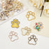 OLYCRAFT 24PCS Dog Paw Open Bezel Charms, 29x32mm Alloy Frame Pendants for Resin Jewelry Making – 6 Colors