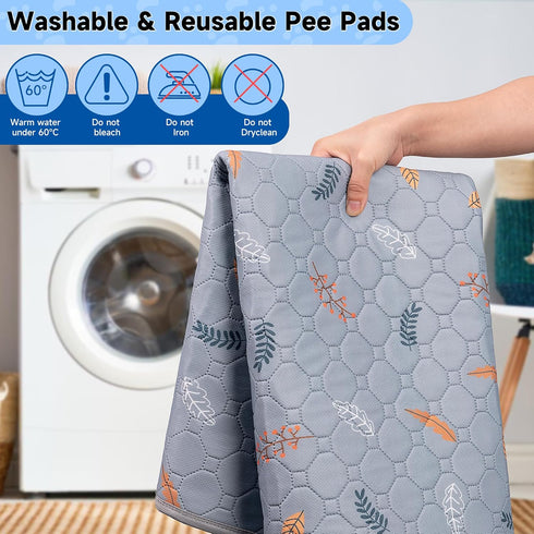 72"x72", Sunheir Washable Pee Pads for Dogs Extra Large Reusable Puppy Pads Pet Training Pads for Dog Playpen