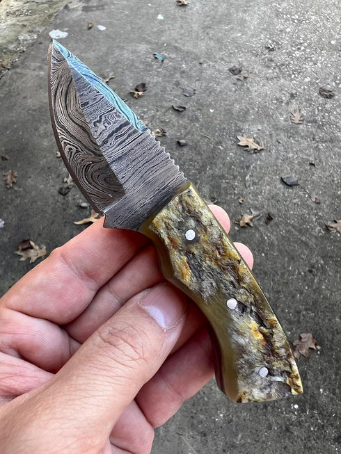 Poshland BC-69 Handmade Damascus Steel Skinner Knife - 5.50 Inches Full Tang