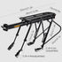 HONGYEA Bike Cargo Rack, 220 Lbs Load, Adjustable Aluminum Alloy Waterproof Rear Rack for MTB, Ebikes, Road Bike