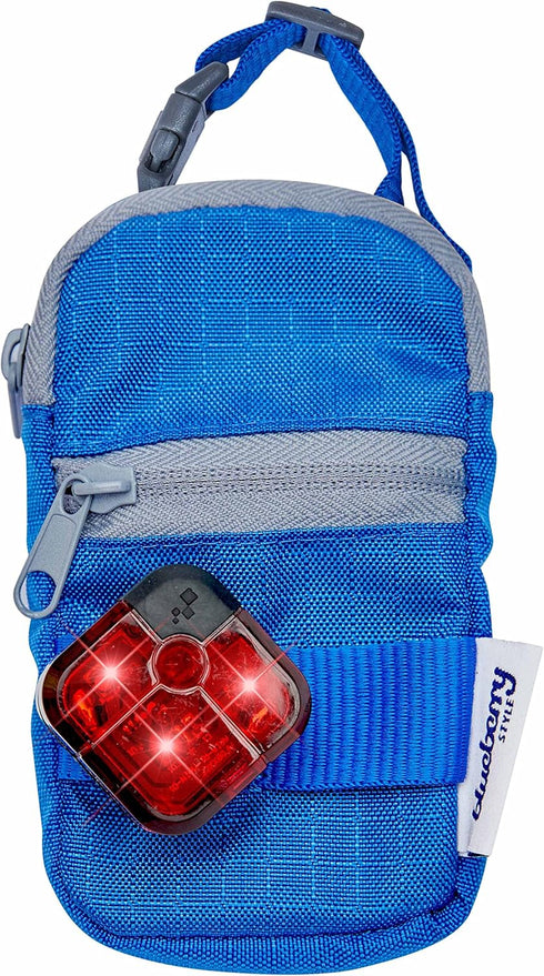 Blueberry Style Dog Waste Bag Dispenser, Includes 1 Roll of Free Poop Bags, Leash Attachment