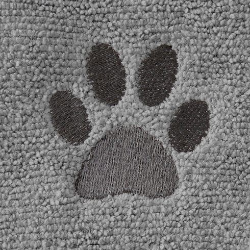 Ritz Premium Embroidered Microfiber Pet Towel (3-Pack) - Highly Absorbent, Fast-Drying, Soft Pet Cloth, Grey
