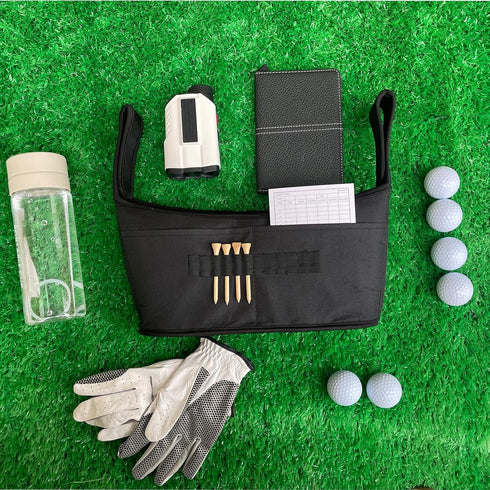 Golf Push Cart Storage Organizer Bag, Accessory Pouch for Golf Push Cart