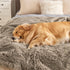 Bedsure Waterproof Dog Blankets for Large Dogs, Calming Cat Blanket, Washable Faux Fur Pet Throw, 60"x80", Brown