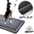 Allisandro Waterproof Dog Bed, Washable Crate Pad, Durable Soft Mattress, Anti-Slip for Dogs, Grey 47.2 x 27.6 Inches