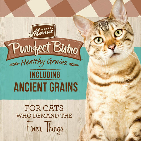 Merrick Purrfect Bistro Premium Healthy Grains Dry Cat Food, Real Salmon and Brown Rice Recipe, 4.0 lb. Bag