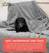 Waterproof Dog Blankets for Large Dogs, Washable Sherpa Blanket for Bed, Pet Covers for Couches, 40x60, Light Grey