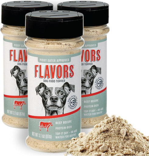 BEAUMONT BASICS Flavors Dog Food Topper, Freeze-Dried, Grain-Free, (3 Pack), 3.1 oz