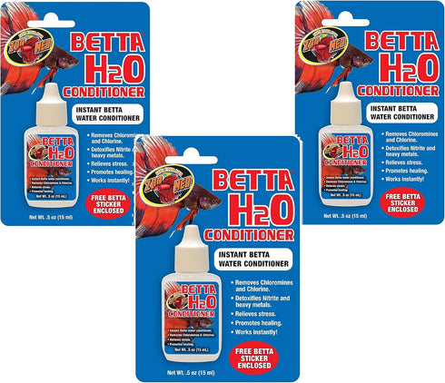 Zoo Med Betta H2o Water Conditioner, .5oz, 3 Pack