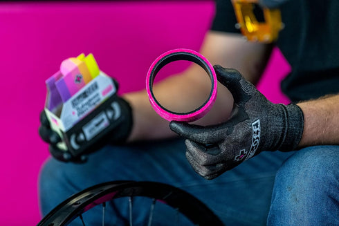 Muc-Off Tubeless Rim Tape, 25mm Adhesive Bike Tire Liner for MTB/Road/Gravel Bikes - Includes 10m Roll of Tape