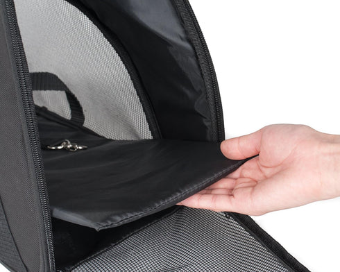 Soft-Sided Pet Carrier for Cats and Small Dogs - Black Medium Size, Washable 600D Oxford Cloth, Airline Approved Travel