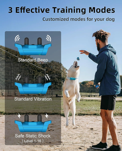 Bousnic Dog Shock Collar with Remote, New Edition 4000FT Training Collar for Large Medium Small Dogs (8-120lbs),
