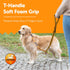 Shock Absorbing Bungee Dog Leash 4-7 ft. for Golden Retrievers with Padded Handle, Seatbelt Buckle, Reflective