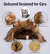Onmygogo Lion Mane Wig for Cats, Funny Pet Cat Costumes for Halloween Christmas, Furry Pet Clothing Accessories, Size