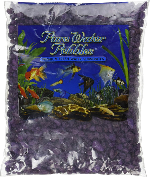 Worldwide Imports Pure Water Pebbles Aquarium Gravel, Purple Passion, 2-Pound Decorative Rocks