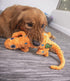 goDog Amphibianz Gecko Squeaky Plush Dog Toy - Large, Chew Guard Technology, Orange