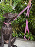 Tuff Pupper Heavy Duty Double Handle Dog Leash - 6 Foot Reflective with Twist Locking Carabiner for Strong Dogs