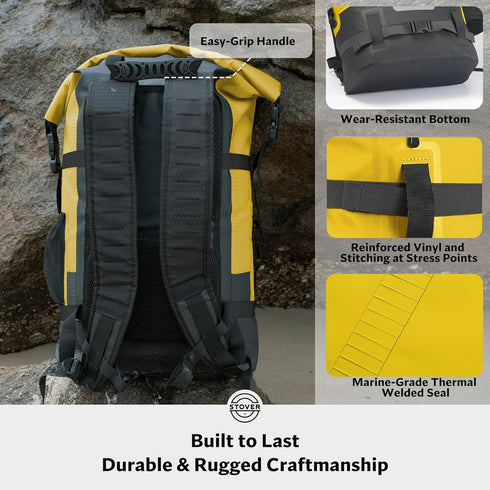 STOVER 25/30/40/55L Waterproof Dry Backpack, Large Floating Dry Bag for Kayaking, Fishing, Camping, Heavy Duty