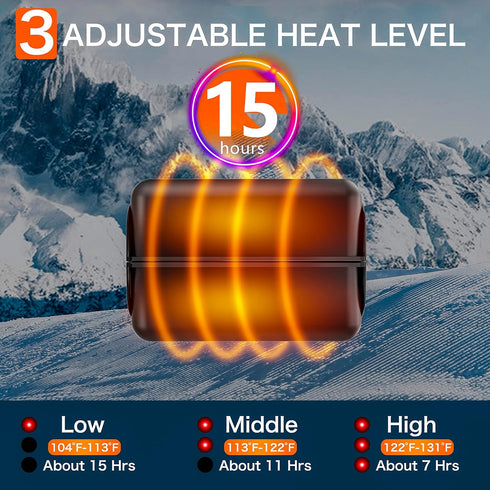 Hand Warmers Rechargeable, 10000mAh Split-Magnetic 2 Pack, Electric Reusable Power Bank for Outdoor Winter