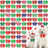 Maitys 80 Pcs Christmas Dog Collar with Bow, Snowman, Snowflake, Christmas Tree, Adjustable Neckties for Pets