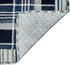 Brilliant Sunshine Blue Patchwork Pet Sofa Bed, Quilted Washable Couch Protector with Removable Bolster Cushions,