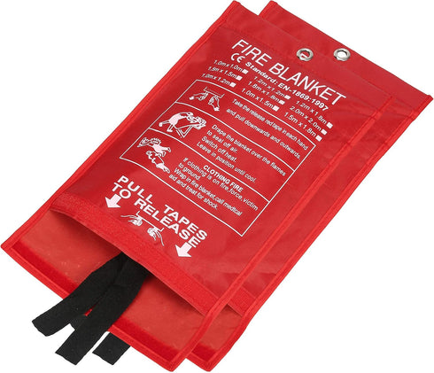 Fire Blanket, Fiberglass Survival Gear for Outdoor Situations, Emergency Retardant Blanket with Fire Suppression Proprieties, Easy to Use, Ideal for Home Safety Kit, Survival Kit, Trekking Kit by C CRYSTAL LEMON
