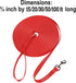 Hi Kiss Dog/Puppy Obedience Recall Training Agility Lead - 15ft, 20ft, 30ft, 50ft, 100ft Training Leash (15 Feet, Red)