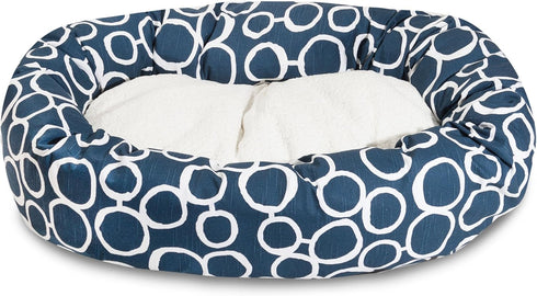 Majestic Pet 24" Fusion Navy Sherpa Bagel Bed