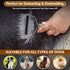 Pet Dematting Comb for Dogs and Cats - Wooden Handle Deshedding Rake for All Hair Types