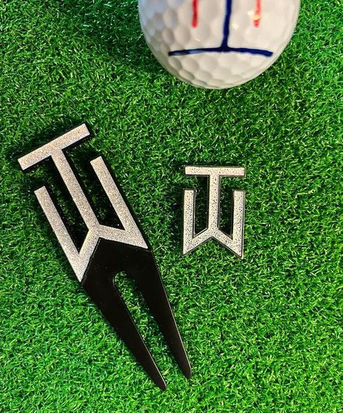 Golf Ball Marker with Hat Clip, Golf Alignment Ball Marker for Putting, Golf Divot Tool, Training Aid, Accessories Gift